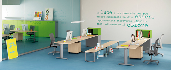 L’utilizzo dei colori per migliorare la produttività e la vita in ufficio. 