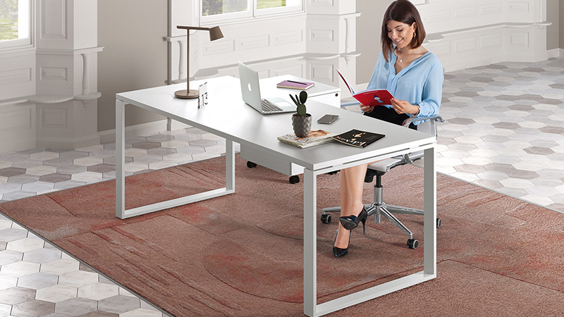 scrivania per ufficio altezza fissa swing 7020