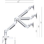 Branch - Porta Monitor con Pinza per piani in Legno