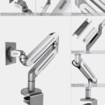 Branch - Porta Monitor con Pinza per piani in Legno