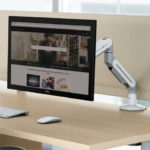 Branch - Porta Monitor con Pinza per piani in Legno