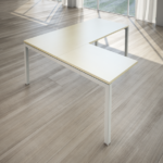 Isola di Lavoro Swing 5050 con cassettiera Moovy e Schermo in Legno