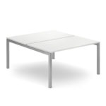 Tavolo Condiviso a 2 Postazioni (Prof. 166cm) con Schermo in Legno e 2 Cassettiere Moovy