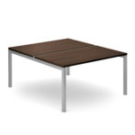 Tavolo Condiviso a 2 Postazioni (Prof. 166cm) con Schermo in Legno e 2 Cassettiere Moovy