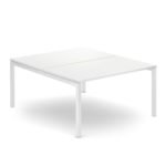 Tavolo Condiviso a 2 Postazioni (Prof. 166cm) con Schermo in Legno e 2 Cassettiere Moovy