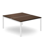 Tavolo Condiviso a 2 Postazioni (Prof. 166cm) con Schermo in Legno e 2 Cassettiere Moovy