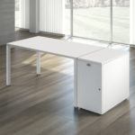 Scrivania Swing5050 profondità 80 cm e Contenitore con anta