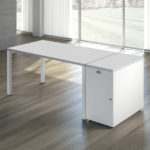 Scrivania Swing5050 profondità 80 cm e Contenitore con anta
