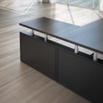 Scrivania Giano Metal in Legno con Allungo e Modesty Panel in Metallo