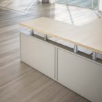 Scrivania Giano Metal in Legno con Allungo e Modesty Panel in Metallo