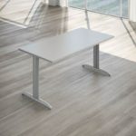 Scrivanie Koros con Elemento di Giunzione, Cassettiera Metal Moovy e Libreria Quadrica