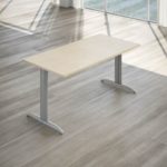 Scrivanie Koros con Elemento di Giunzione, Cassettiera Metal Moovy e Libreria Quadrica