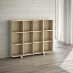 Scrivanie Koros con Elemento di Giunzione, Cassettiera Metal Moovy e Libreria Quadrica
