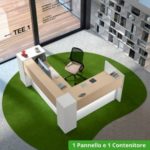 Reception Angolare in Legno con Elemento Frontale da 200 Cm e Elemento Laterale da 160 o 200 Cm