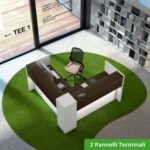 Reception Angolare in Legno con Elemento Frontale da 200 Cm e Elemento Laterale da 160 o 200 Cm
