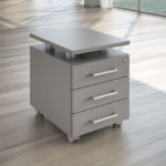 Scrivania Giano Metal in Legno con Allungo e Cassettiera Direzionale