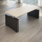 Scrivania Giano Metal in Legno con Allungo e Cassettiera Direzionale