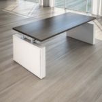 Scrivania Giano Metal in Legno con Allungo e Cassettiera Direzionale