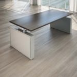 Scrivania Giano Metal in Legno con Allungo e Cassettiera Direzionale
