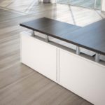 Scrivania Giano Metal in Legno con Allungo e Cassettiera Direzionale